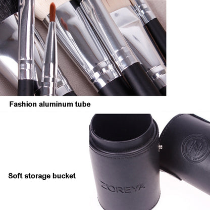 ZOREYA 7-In-1 Portable Bucket Makeup Brush Set For Beginners Makeup Bucket Brush, Exterior color: Purple - Makeup Brushes by PMC Jewellery | Online Shopping South Africa | PMC Jewellery