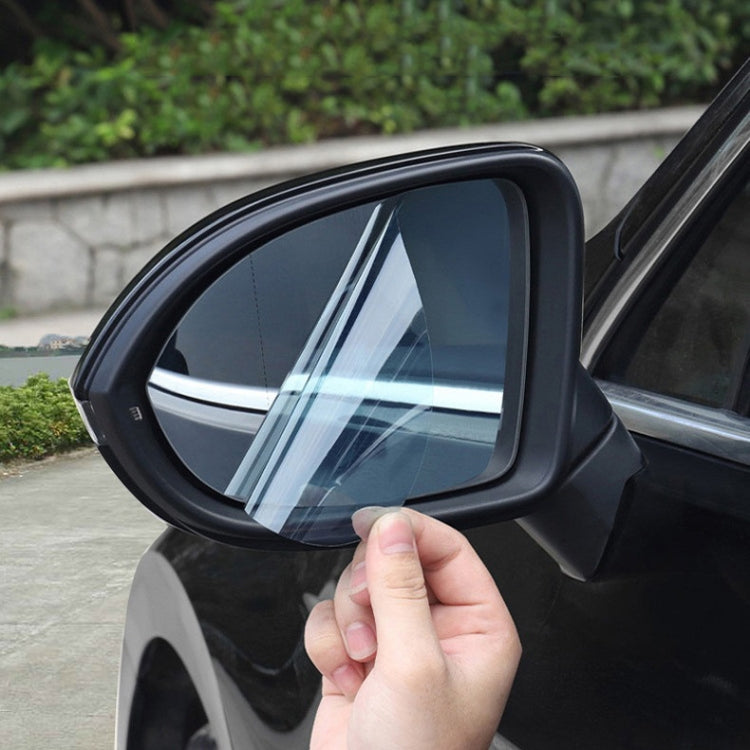 2pcs /Set Rainproof Anti-Fog And Anti-Reflective Film For Car Rearview Mirror Round 95mm(Transparent) - Auto Film by PMC Jewellery | Online Shopping South Africa | PMC Jewellery