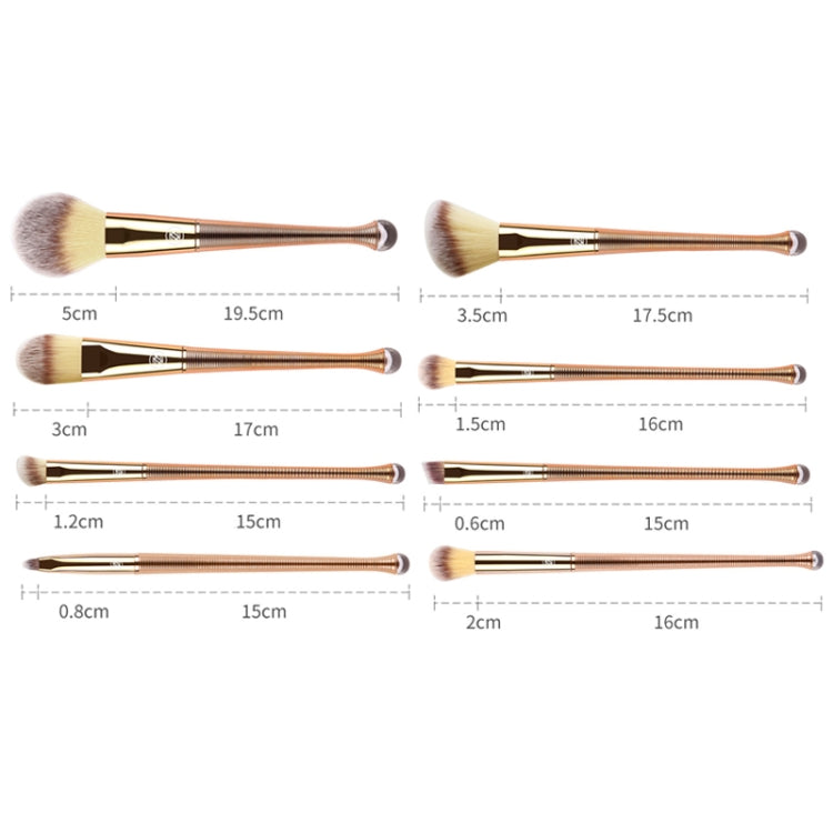 ZOREYA 8 In 1 Mermaid Cosmetic Brush Set Nylon Hair Makeup Tools Cosmetic Brush(ZS407) - Makeup Brushes by PMC Jewellery | Online Shopping South Africa | PMC Jewellery