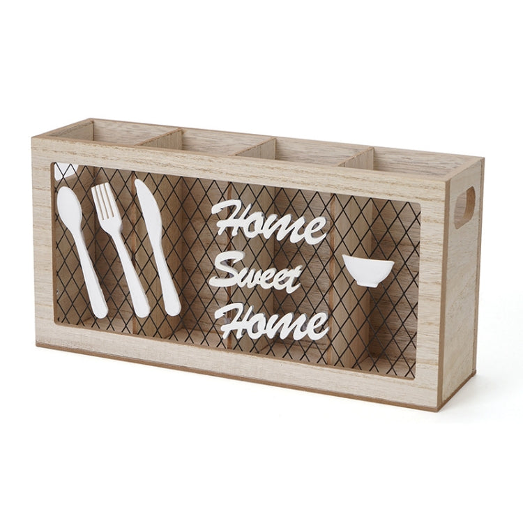 Kitchen Wooden Tableware Cutlery Storage Box(29.5x8x15cm) - Shelf by PMC Jewellery | Online Shopping South Africa | PMC Jewellery
