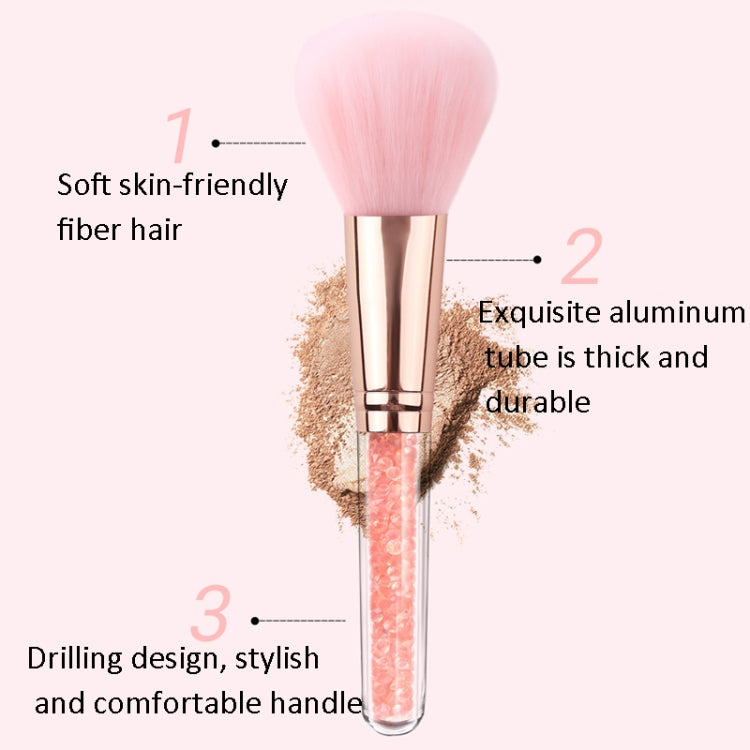 ZOREYA 10 In One Pink Crystal Transparent Handle Makeup Brush Set Makeup Tools,Style: With Brush Bag - Makeup Brushes by PMC Jewellery | Online Shopping South Africa | PMC Jewellery