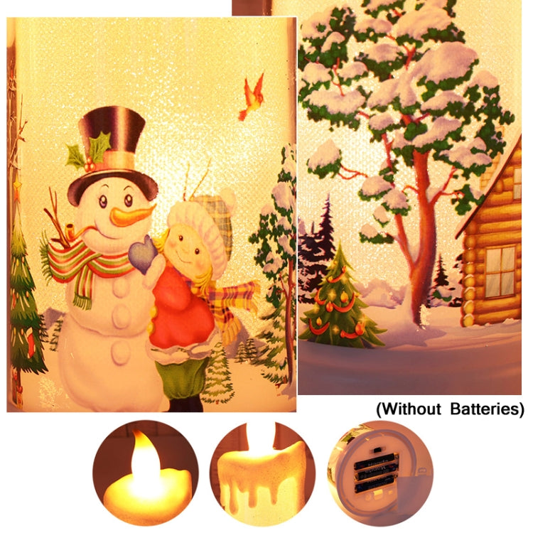 Christmas Decoration Night Light LED Simulation Flame Candle Light(B-Snowman) - Decoration Lamps by PMC Jewellery | Online Shopping South Africa | PMC Jewellery