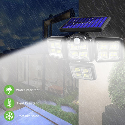 TG-TY085 Solar 4-Head Rotatable Wall Light with Remote Control Body Sensing Outdoor Waterproof Garden Lamp, Style: 192 COB Integrated - With Solar Panel by PMC Jewellery | Online Shopping South Africa | PMC Jewellery