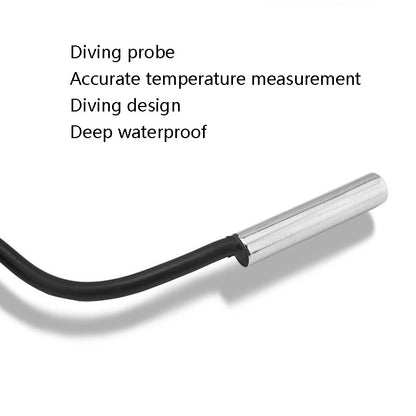 2 PCS Fish Tank Digital Thermometer Waterproof Probe Electronic Measuring Thermometer, Line Length:  2m (White) - Thermometer by PMC Jewellery | Online Shopping South Africa | PMC Jewellery