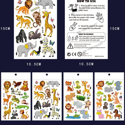 10 PCS Animal Bronzing Cartoon Tattoo Stickers Children Temporary Arm Stickers(WE-017) - Sticker by PMC Jewellery | Online Shopping South Africa | PMC Jewellery