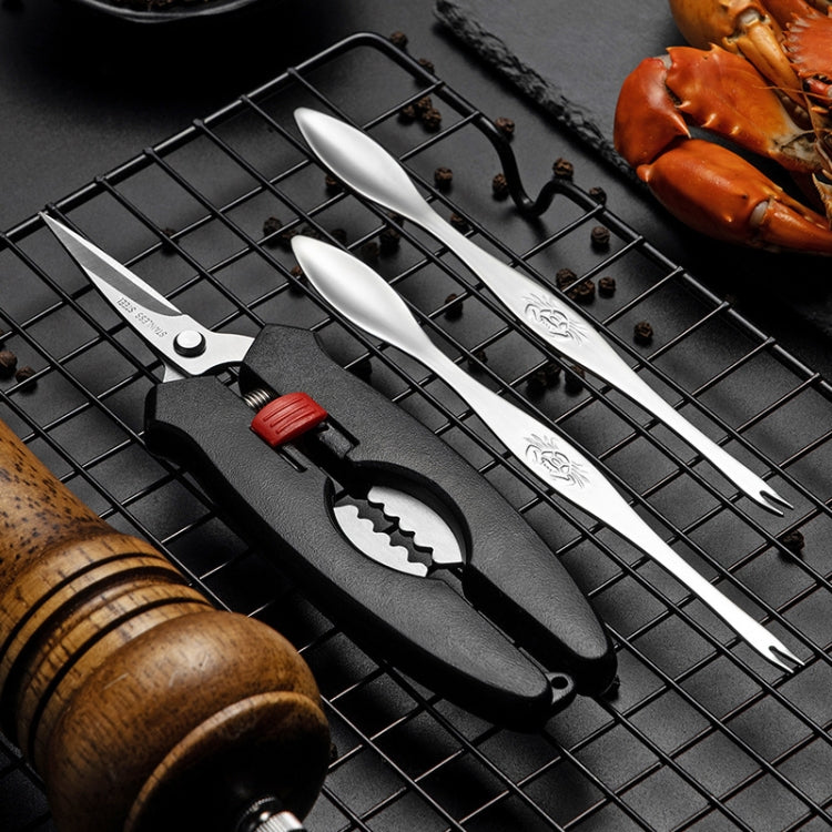 Crab Tool 304 Stainless Steel Crab Fork Crab Scissors Crab Needle,Style: 5 Fork 1 Knife - Gadgets by PMC Jewellery | Online Shopping South Africa | PMC Jewellery