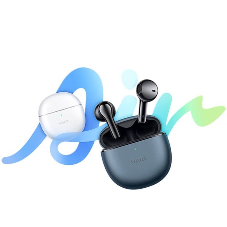 vivo TWS Air Half In-Ear Wireless Dual Microphone AI Call Noise Reduction Bluetooth Earphones(White) - TWS Earphone by vivo | Online Shopping South Africa | PMC Jewellery