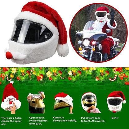 Motorcycle Helmet Christmas Hat Outdoor Crazy Funny Santa Helmet Cover - Wearable Decoration by PMC Jewellery | Online Shopping South Africa | PMC Jewellery