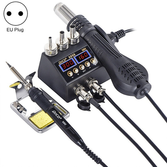 Hot Air Desoldering Station Dual Digital Display Two In One Temperature Control Electric Soldering Iron Soldering Station, EU Plug - Electric Soldering Iron by PMC Jewellery | Online Shopping South Africa | PMC Jewellery