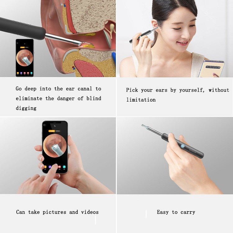 Bebird R1 High-Definition Endoscope Luminous Visual Ear Picking Tool(R1-Moon White) - Ear Care Tools by Bebird | Online Shopping South Africa | PMC Jewellery