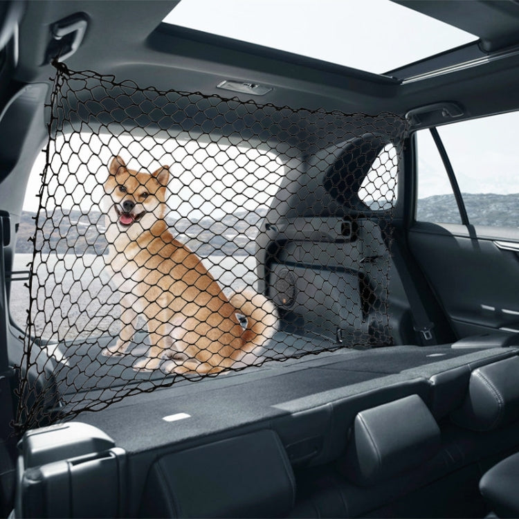 Car Pet Isolation Net Car Back Seat Dog Barrier Safety Net(120x70cm 4 Side Rubber Band) - Stowing Tidying by PMC Jewellery | Online Shopping South Africa | PMC Jewellery