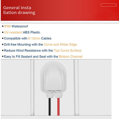 Solar Photovoltaic Plastic Bracket ABS Photovoltaic Car Roof Waterproof Junction Box(Black) - Others by PMC Jewellery | Online Shopping South Africa | PMC Jewellery