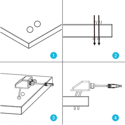 Solar Photovoltaic Plastic Bracket ABS Photovoltaic Car Roof Waterproof Junction Box(Black) - Others by PMC Jewellery | Online Shopping South Africa | PMC Jewellery