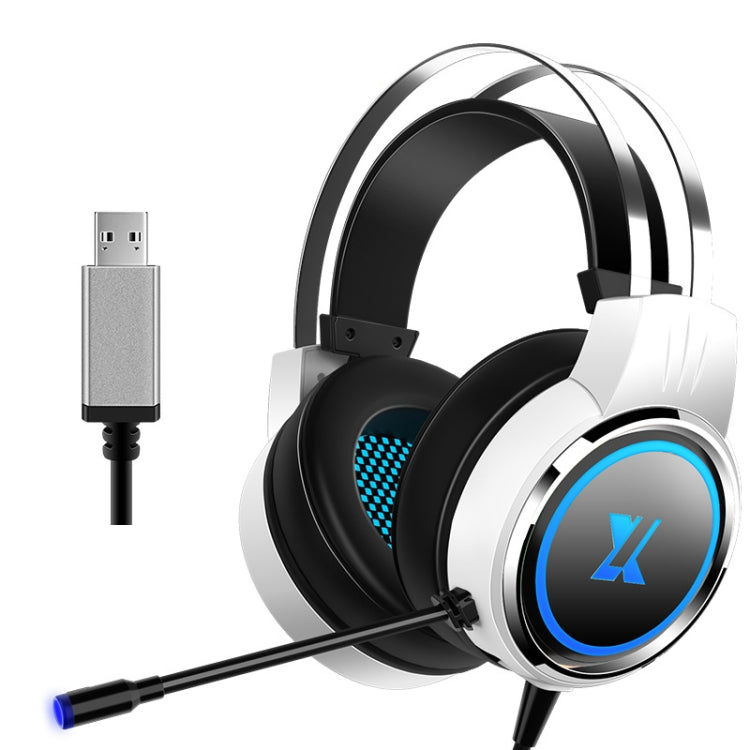 Heir Audio Head-Mounted Gaming Wired Headset With Microphone, Colour: X8 7.1 Sound Upgrade (Stars White) - Multimedia Headset by Heir Audio | Online Shopping South Africa | PMC Jewellery