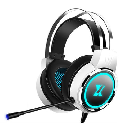 Heir Audio Head-Mounted Gaming Wired Headset With Microphone, Colour: X8 Double Hole Upgrade (Stars White) - Multimedia Headset by Heir Audio | Online Shopping South Africa | PMC Jewellery