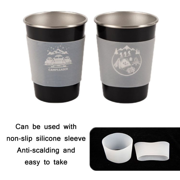 4 PCS / Set Outdoor Picnic Stainless Steel Cup With Storage Bag (White) - Cookwares & Tablewares by PMC Jewellery | Online Shopping South Africa | PMC Jewellery