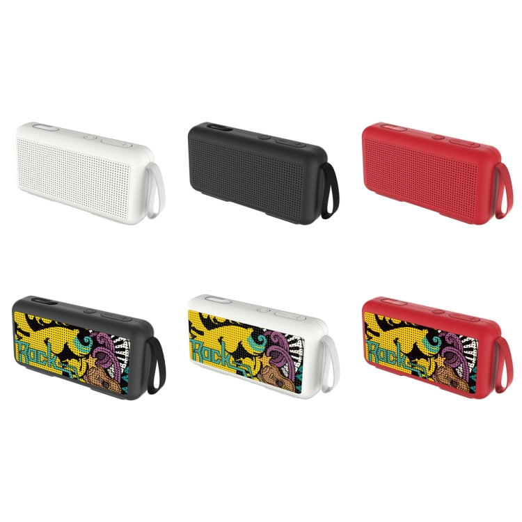 DoRealMe F0 TWS Mini Graffiti Bluetooth Speaker Support FM / TF Card(White) - Mini Speaker by PMC Jewellery | Online Shopping South Africa | PMC Jewellery