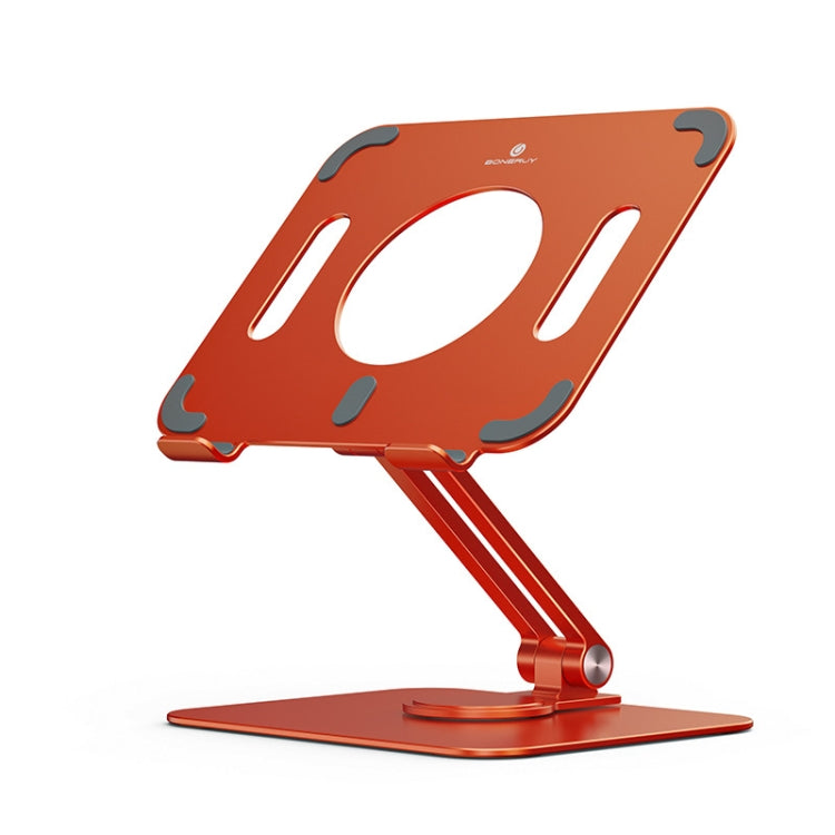 Boneruy L04mini 360 Degree Rotating Aluminum Alloy Tablet Laptop Holder(Orange) - Desktop Holder by BONERUY | Online Shopping South Africa | PMC Jewellery