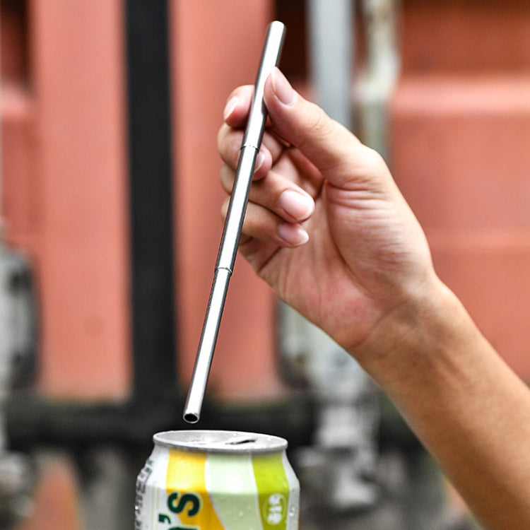Stainless Steel Portable Telescopic Straw(Straw+Brush) - Drinking Tools by PMC Jewellery | Online Shopping South Africa | PMC Jewellery