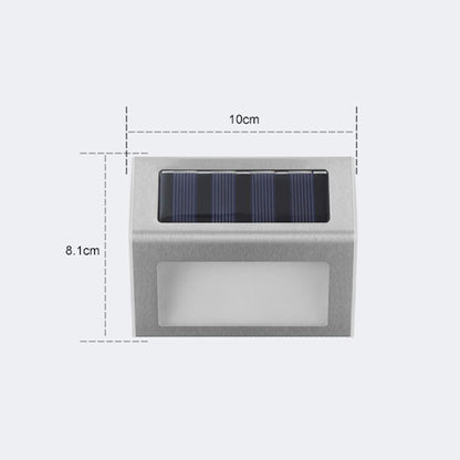 6 LED Solar Stainless Steel Stair Ladder Lamp Wall Light(Warm Light) - LED Street Light by PMC Jewellery | Online Shopping South Africa | PMC Jewellery