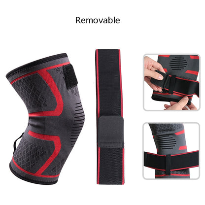 Pressurized Tape Knit Sports Knee Pad, Specification: XXL (Black) - Sports Safety by PMC Jewellery | Online Shopping South Africa | PMC Jewellery