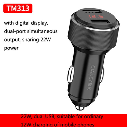 QIAKEY TM313 Dual Port Fast Charge Car Charger - Car Charger by QIAKEY | Online Shopping South Africa | PMC Jewellery