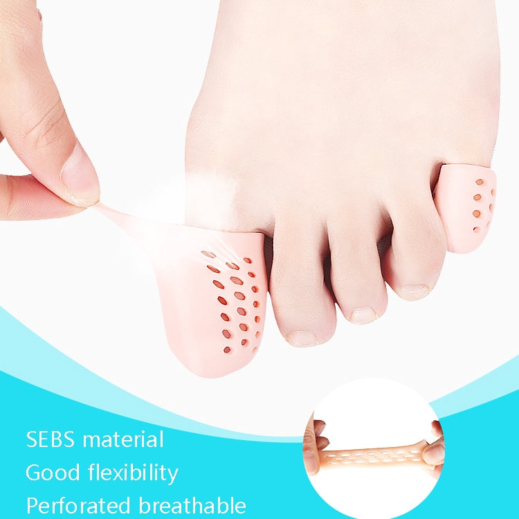 10 Pairs With Hole Toe Set High Heels Anti-Wear Anti-Pain Toe Protective Cover, Size: XS(Bright Skin) - Corrector by PMC Jewellery | Online Shopping South Africa | PMC Jewellery