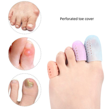 10 Pairs With Hole Toe Set High Heels Anti-Wear Anti-Pain Toe Protective Cover, Size: XS(Transparent) - Corrector by PMC Jewellery | Online Shopping South Africa | PMC Jewellery