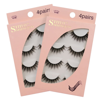 2 Sets SHIDISHANGPIN 3D Mink False Eyelashes Naturally Thick Eyelashes(G108) - Eyes by PMC Jewellery | Online Shopping South Africa | PMC Jewellery