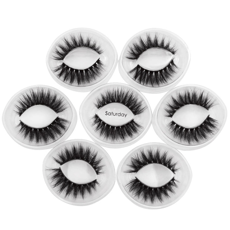 ShidiShangpin 3D Mink False Eyelashes Natural Three-Dimensional 7 Pairs Of Eyelashes Set(Saturday) - Eyes by PMC Jewellery | Online Shopping South Africa | PMC Jewellery