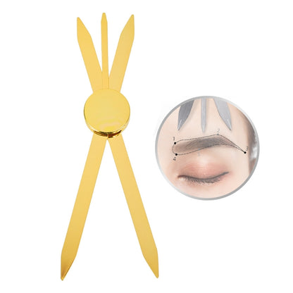 Three-point Positioning Tattoo Measuring Eyebrow Ruler(Gold) - Eyes by PMC Jewellery | Online Shopping South Africa | PMC Jewellery