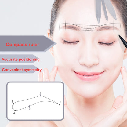 Three-point Positioning Tattoo Measuring Eyebrow Ruler(Silver) - Eyes by PMC Jewellery | Online Shopping South Africa | PMC Jewellery