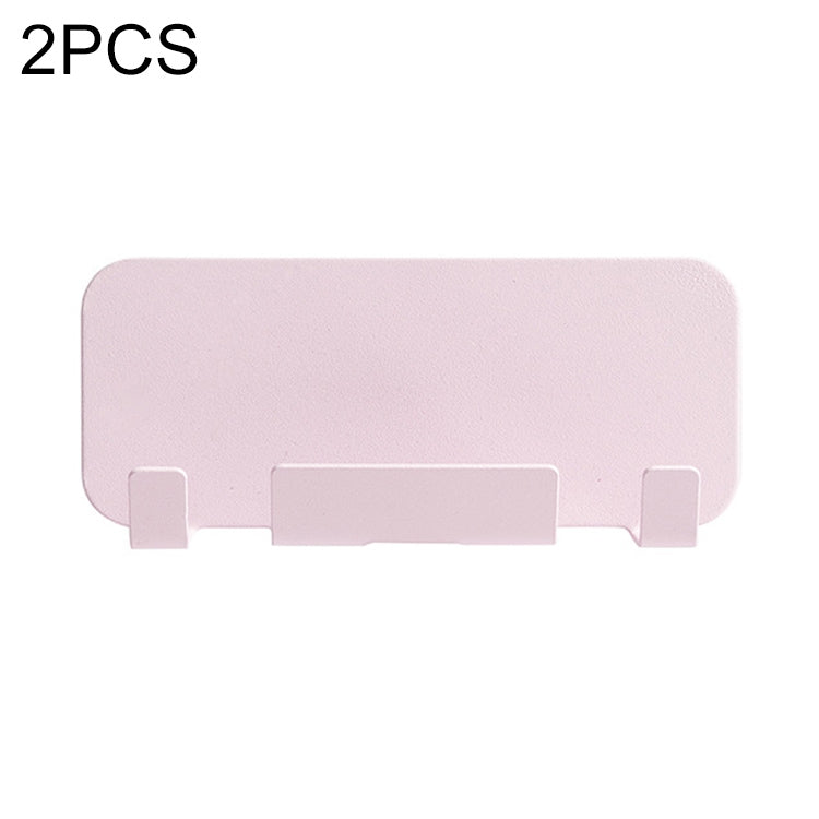 2 PCS  Punch-Free Wall-Mounted Rack Mobile Phone Charging Holder(Pink) - Hand-Sticking Bracket by PMC Jewellery | Online Shopping South Africa | PMC Jewellery