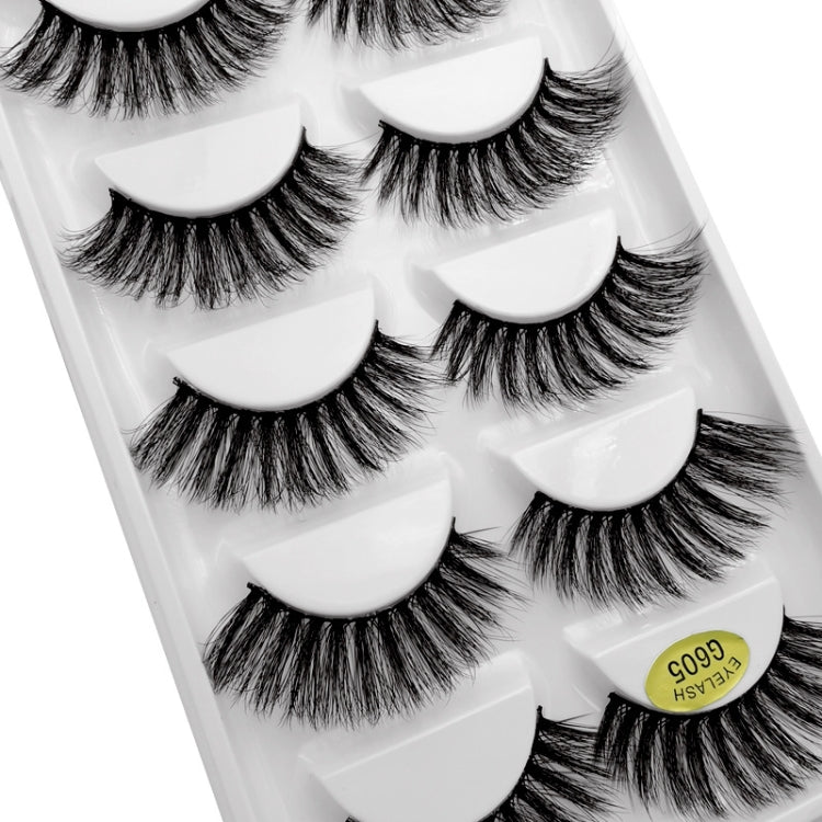 ShiDiShangPin 5 Pairs Mink Fake Eyelashes With Tweezers(G602) - Eyes by PMC Jewellery | Online Shopping South Africa | PMC Jewellery