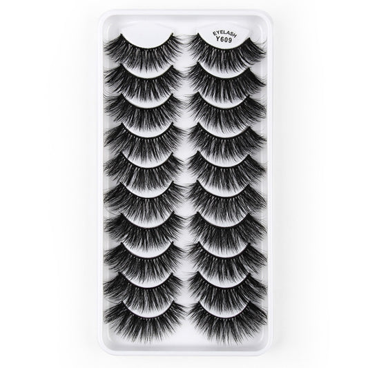 10 Pairs 3D Cat Eye False Eyelashes Naturally Thick And Fluffy Eyelashes(Y609) - Eyes by PMC Jewellery | Online Shopping South Africa | PMC Jewellery