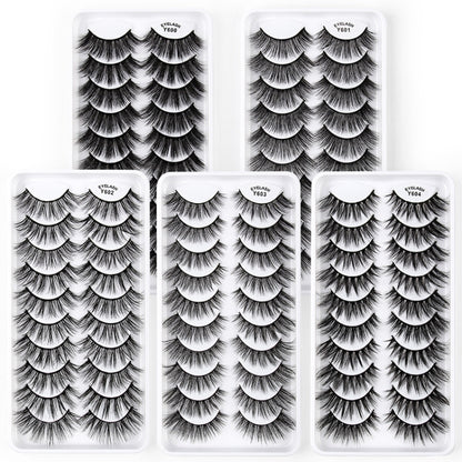 10 Pairs 3D Cat Eye False Eyelashes Naturally Thick And Fluffy Eyelashes(Y603) - Eyes by PMC Jewellery | Online Shopping South Africa | PMC Jewellery