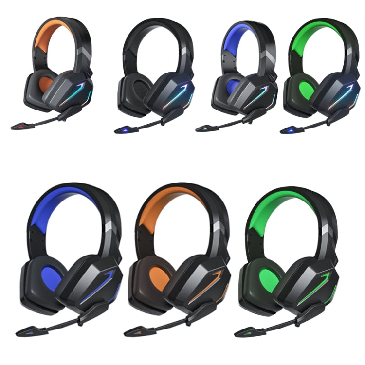 Soyto SY-G20 RGB Dual Streamer Gaming Computer Headset, Style: Non-luminous Version (Black Orange) - Multimedia Headset by Soyto | Online Shopping South Africa | PMC Jewellery