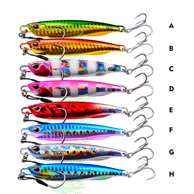 3 PCS PROBEROS LF103 Simulation Metal Sea Fishing Bait, Specification: 60g(H With Hook) - Fishing Lures by PROBEROS | Online Shopping South Africa | PMC Jewellery