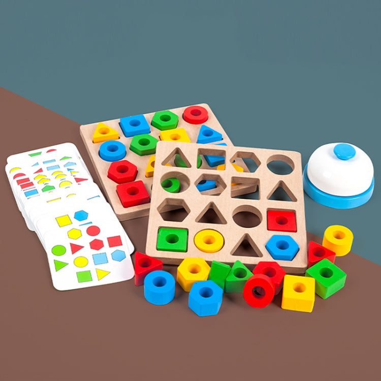 Geometric Figures Matching Blocks Children Puzzle Toy For Double - Math Toys by PMC Jewellery | Online Shopping South Africa | PMC Jewellery