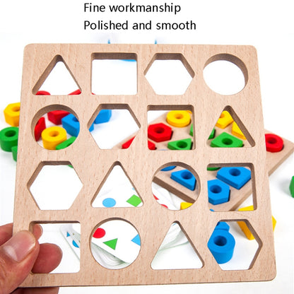 Geometric Figures Matching Blocks Children Puzzle Toy For Double - Math Toys by PMC Jewellery | Online Shopping South Africa | PMC Jewellery