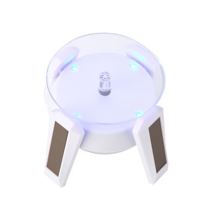 High-Footed UFO Solar 9cm 360 Rotating Display Stand Props Turntable(White Blue Light) -  by PMC Jewellery | Online Shopping South Africa | PMC Jewellery