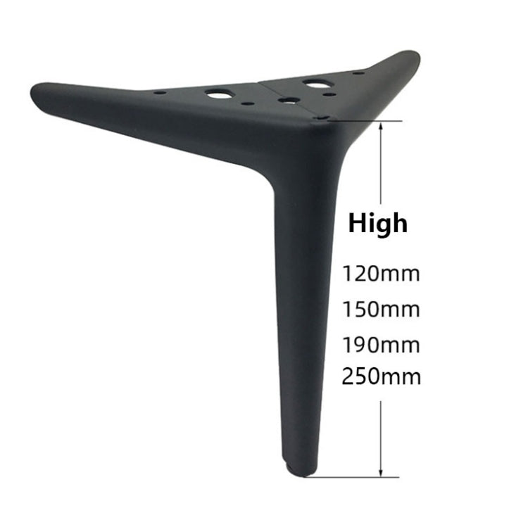 LH-XY-0010 Sofa Cabinet Metal Leg Furniture Leg, Height: 12cm(Gun Black) - Furniture Accessories by PMC Jewellery | Online Shopping South Africa | PMC Jewellery