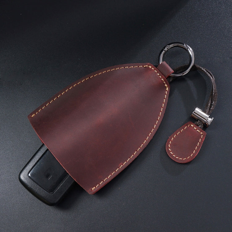 18Y-009 Vintage Handmade Leather Car Pull-Out Key Case(Plant Tanned Leather) - Car Key Cases by PMC Jewellery | Online Shopping South Africa | PMC Jewellery