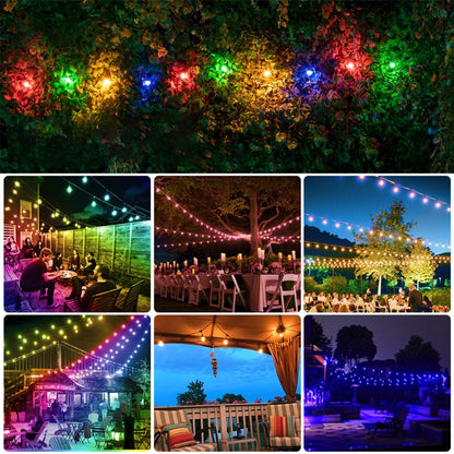 G40 Bulb Bluetooth Smart RGB String Lights Outdoor Decoration, Spec: 5m 25 LEDs-Solar Power - Holiday Lights by PMC Jewellery | Online Shopping South Africa | PMC Jewellery
