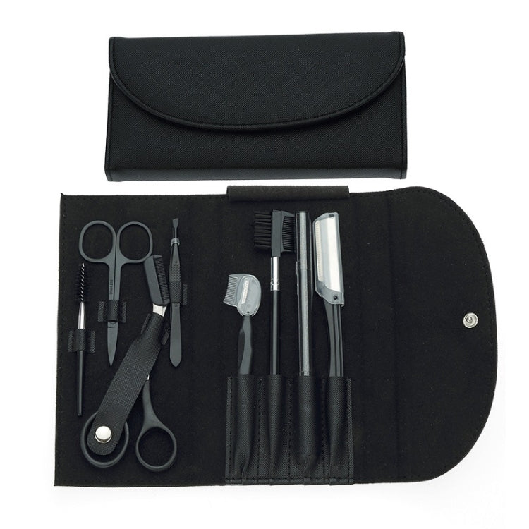 8 PCS/Set Eyebrow Trimming Beauty Tool(Black) - Tools by PMC Jewellery | Online Shopping South Africa | PMC Jewellery