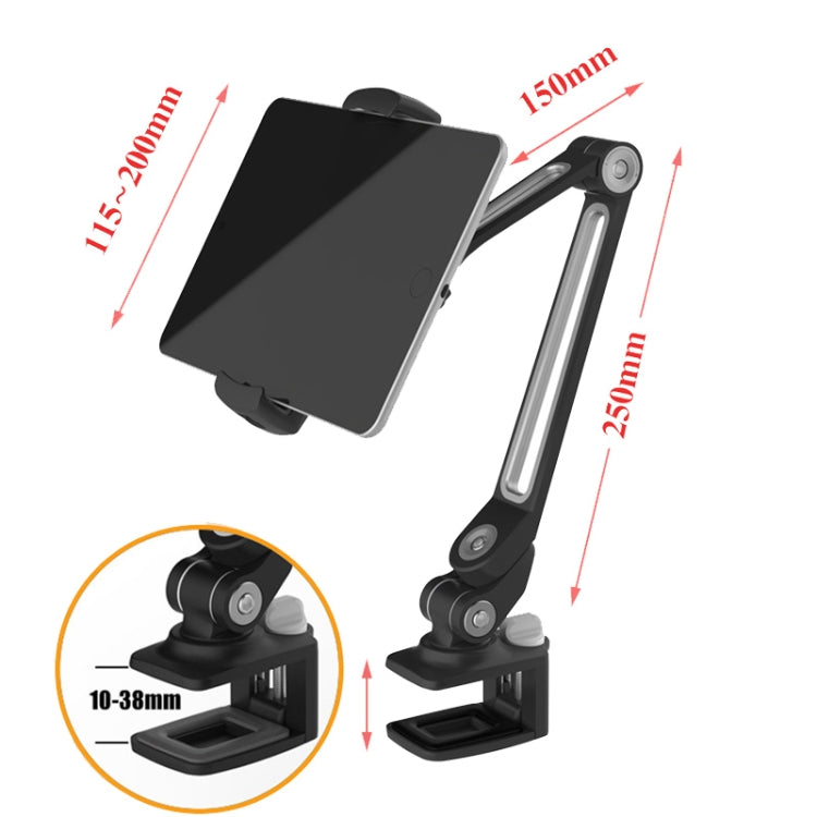 203B Snap-On Lazy Mobile Phone Bracket Bedside Desktop Tablet Bracket(Black) - Lazy Bracket by PMC Jewellery | Online Shopping South Africa | PMC Jewellery