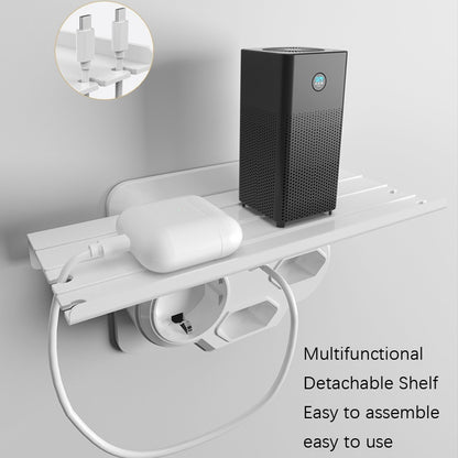 HHT610 Expansion Plug Adapter, EU Plug, Specification: With Tray No Light(White) - Plug Adaptor by PMC Jewellery | Online Shopping South Africa | PMC Jewellery