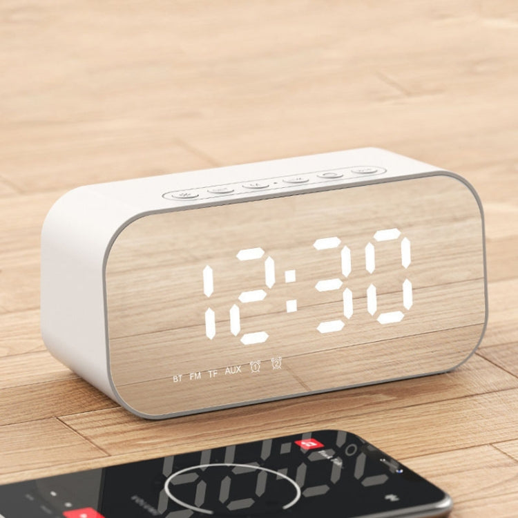 Havit M3 Subwoofer Mini Mirror Clock Bluetooth Speaker, Spsc: 1200mAh (White) - Desktop Speaker by Havit | Online Shopping South Africa | PMC Jewellery