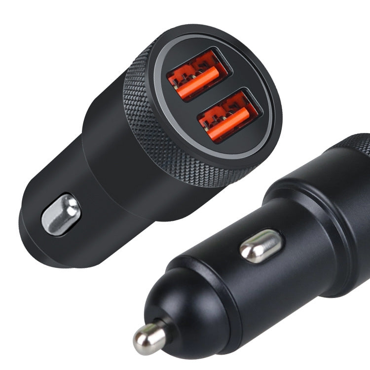 Aluminum Alloy Cigarette Lighter Applicable Car Charger, Model: Black QCPD - Car Charger by PMC Jewellery | Online Shopping South Africa | PMC Jewellery