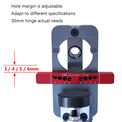 6 PCS / Set 35mm Hinge Open Hole Cabinet Door Plate Hinge Packed Locator - Others by PMC Jewellery | Online Shopping South Africa | PMC Jewellery